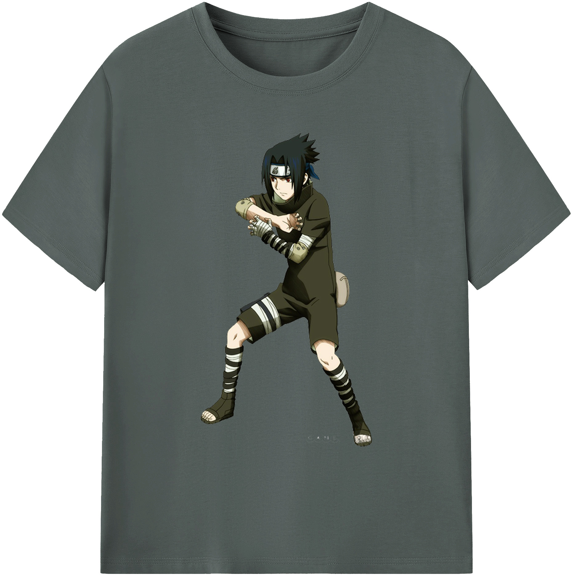 （画像用） NARUTO -ナルト- うちは サスケ Uchiha Sasuke 綿100％ メンズ半袖Tシャツ｜肌触りやわらか＆通気性